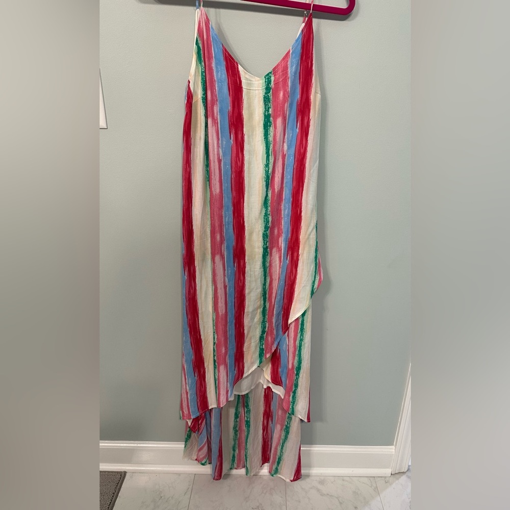 Lulus bright colors high/low dress